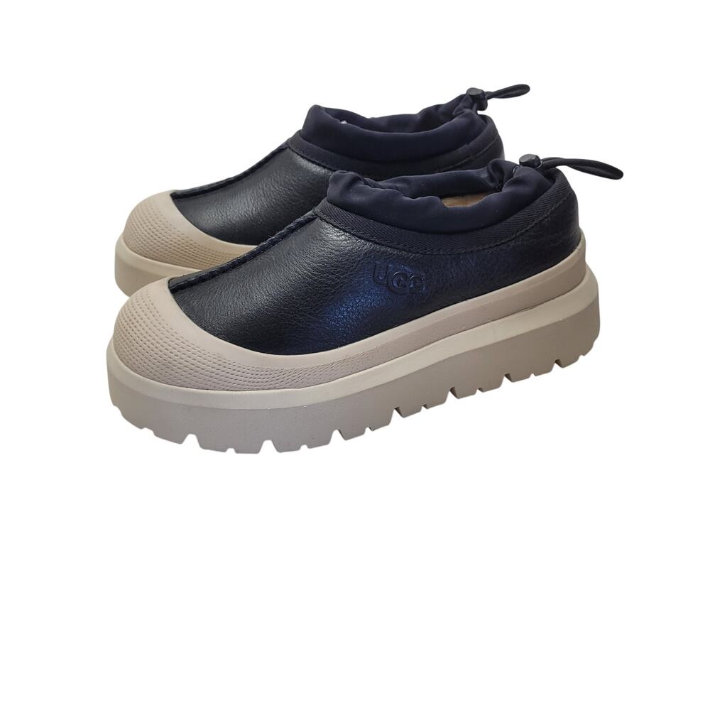 Ugg Tasman leather hybrid slip on shoes platform clogs sheepskin 4